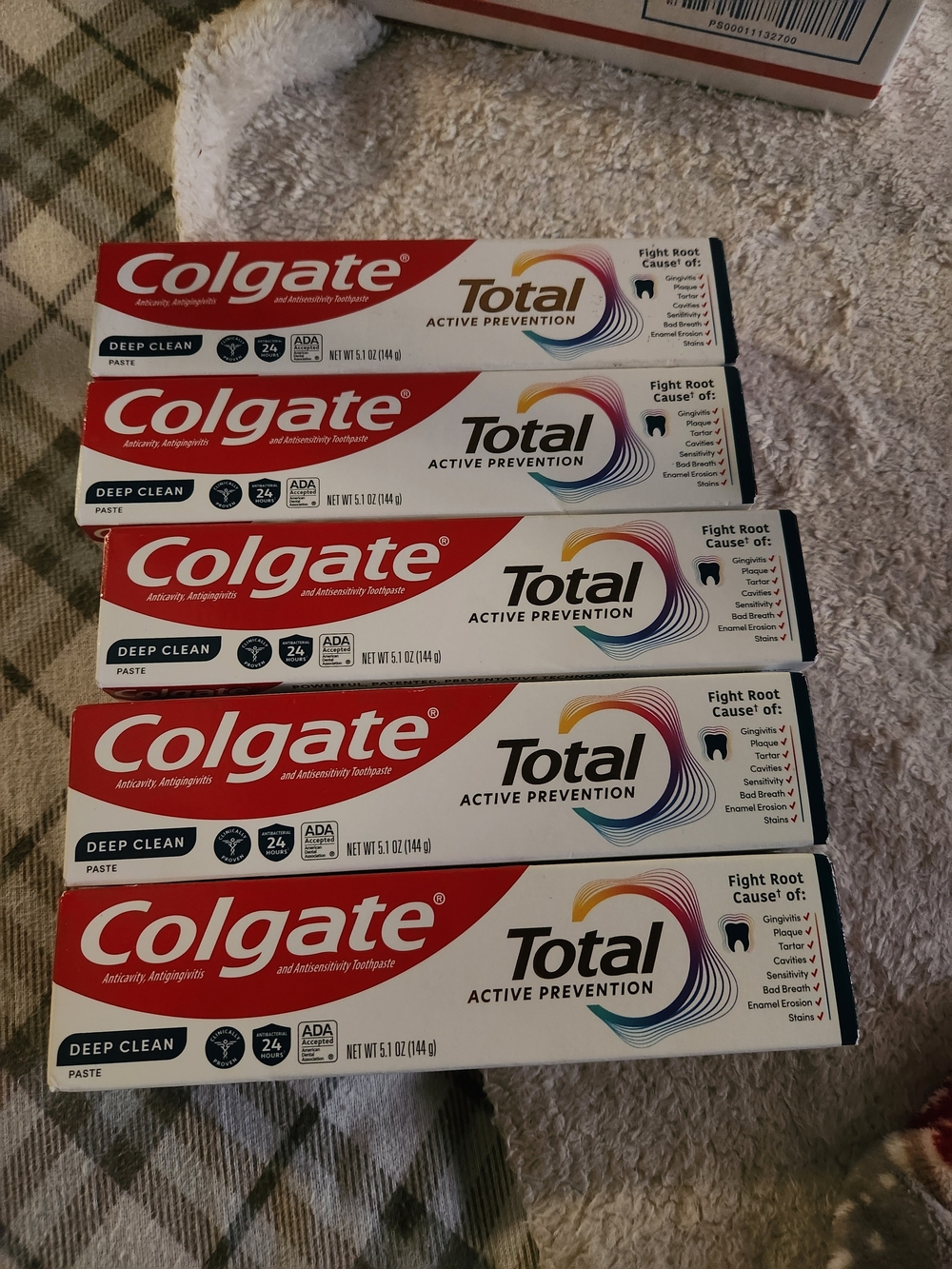 Total Deep Clean Toothpaste Paste - White (Pack of 5)